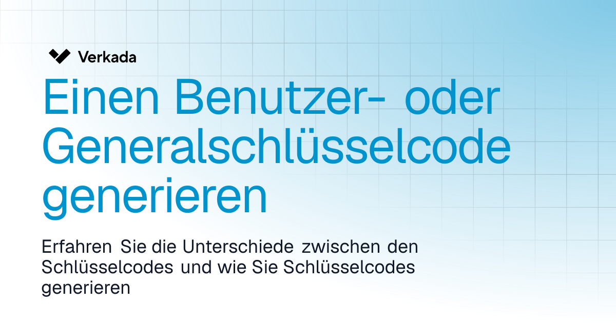Einen Benutzer- oder allgemeinen Keycode generieren | Classic Alarms ...