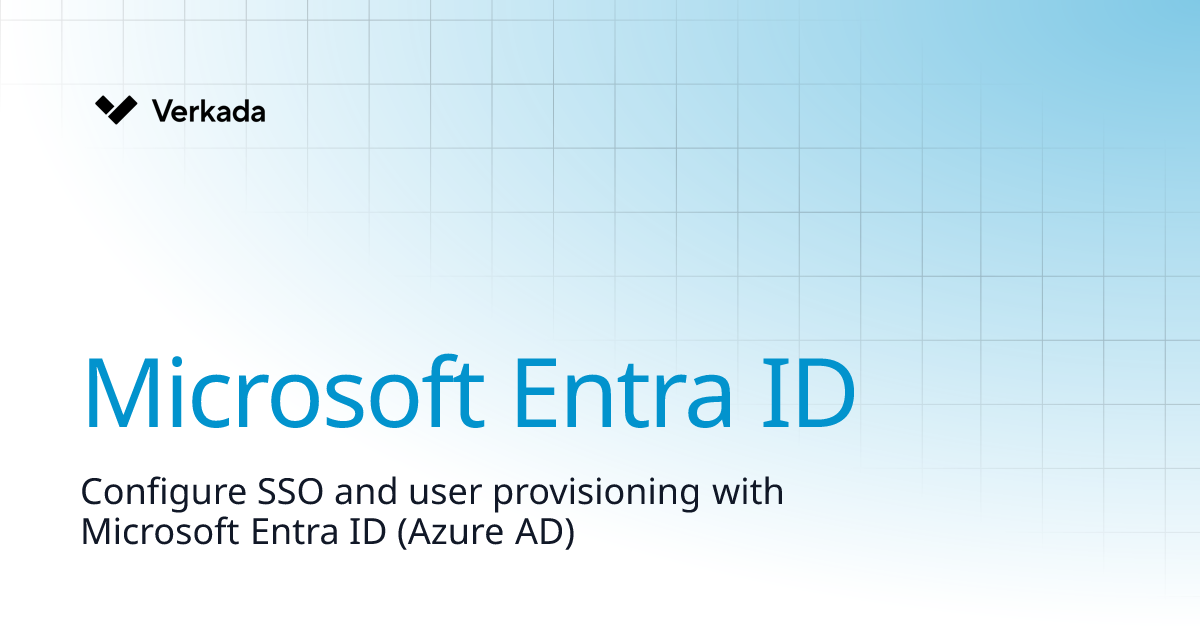 Microsoft Entra ID | Command | Verkada Help